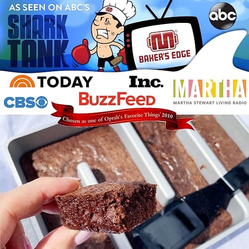 Baker's Edge Brownie Pan, The Original All Edges Brownie Pan for Baking | Premium Double Nonstick Coating, Heavy Gauge Cast Aluminum, Rectangular 9x12” Size Baking Pan - US Patented Design thumbnail 4