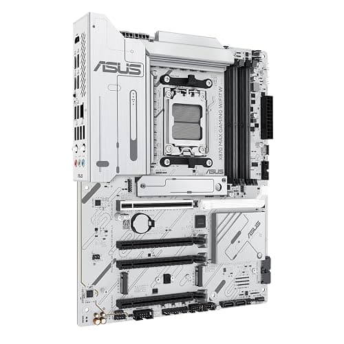 ASUS X870 MAX GAMING WIFI7 W AMD AM5 ATX Motherboard, 8-layer White PCB, 12+2+1 80A DrMOS, DDR5, PCIe 5.0 x16 Q-Release, 3x M.2, Wi-Fi 7 Q-Antenna, USB4® Type-C®, 2.5Gb LAN, BIOS FlashBack™, Aura Sync thumbnail 3