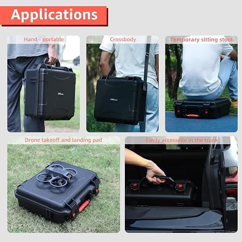 Drogear Waterproof Hard Case for DJI Avata 2 Fly More Combo | Fits DJI Goggles 3 (Not for Goggles N3)/ RC Motion 3 / FPV Remote Controller 3 and Accessories | Up to 8 Batteries | Shockproof, Dustproof thumbnail 7