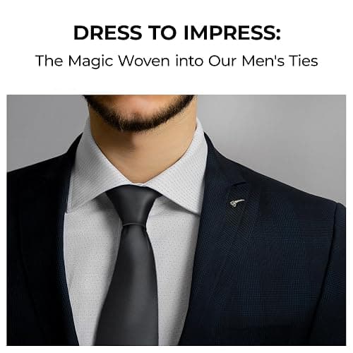 Man of Men Solid Color Ties for Men, Mens Ties, Adjustable Mens Tie, Necktie for Business and Wedding thumbnail 2