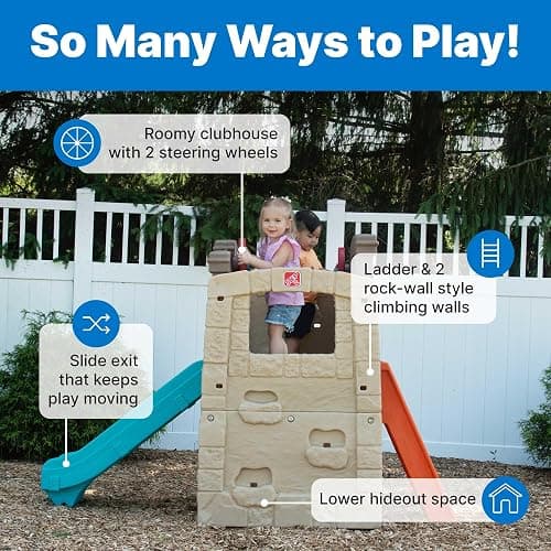 Step2 Woodland Climber II Kids Playset, Ages 2 –6 Years Old, Toddler Slide and Climbing Wall, Outdoor Playground for Backyard, Sturdy Plastic Frame, Easy Set Up thumbnail 4