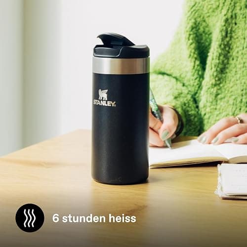 STANLEY Aerolight Transit Thermobecher 0.35L - Hält 4 Stunden Heiß - Spülmaschinenfest - Kaffeebecher To Go Auslaufsicher - Kompatibel Mit Gängigen Pkw-Getränkehalterungen - Thermosflasche - Black thumbnail 4