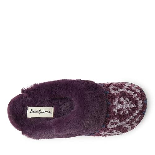 Dearfoams Women's Allison Chenille Fairisle Scuff Slipper thumbnail 4