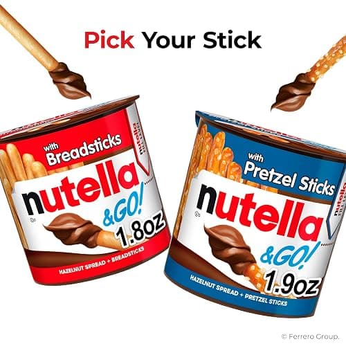 Nutella & GO! Chocolate Hazelnut Spread with Cocoa + Breadsticks, 24 Bulk Snack Packs, 1.8 oz Each thumbnail 8