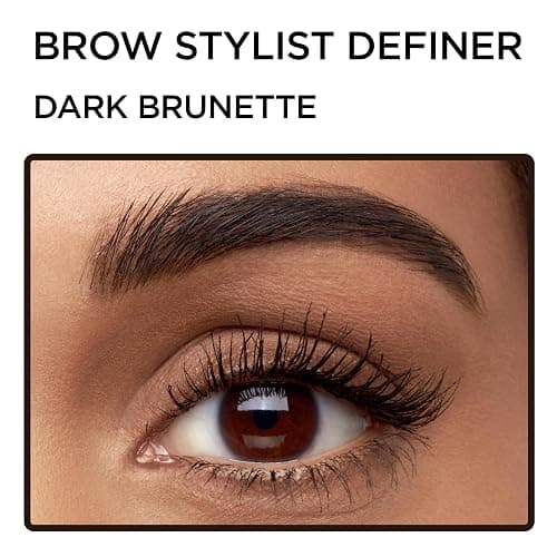 L'Oreal Paris Makeup Brow Stylist Definer Waterproof Eyebrow Pencil, Ultra-Fine Mechanical Pencil, Draws Tiny Brow Hairs and Fills in Sparse Areas and Gaps, Dark Brunette, 0.11 Ounce (Pack of 2) thumbnail 4