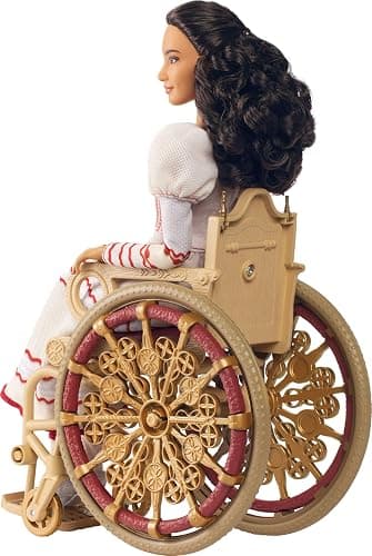 Mattel Universal Wicked Nessarose Fashion Doll & Accessories, Including Wheelchair, with Brown Curly Hair, Poseable & Removable Ballroom Look thumbnail 5