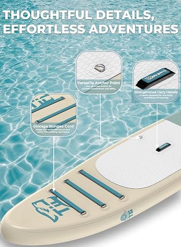 TIGERXBANG 11'6"/11'/10' Inflatable Paddle Board with Complete Accessories, Versatile Premium Paddle Boards for Adults/Youth, Stand Up Paddle Board Polar/Wave/Sunny Wave Collection thumbnail 5