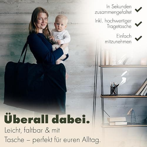 KUNU® Babywippe Neugeborene bis 24 Monate - Sichere Baby Wippe mit praktischer Tragetasche - Faltbare Wippe Baby inkl. Newborn-Einsatz - Natürliches Wippen ab Geburt - Pflegeleicht & Schadstofffrei thumbnail 4