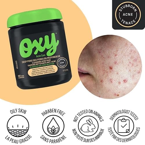 Oxy Deep Pore Cleansing Acne Pads - Salicylic Acid 2.0% – Stubborn Acne Control - Helps Treat, and Prevent Breakouts – Paraben & Preservative Free - Dermatologist Tested thumbnail 4