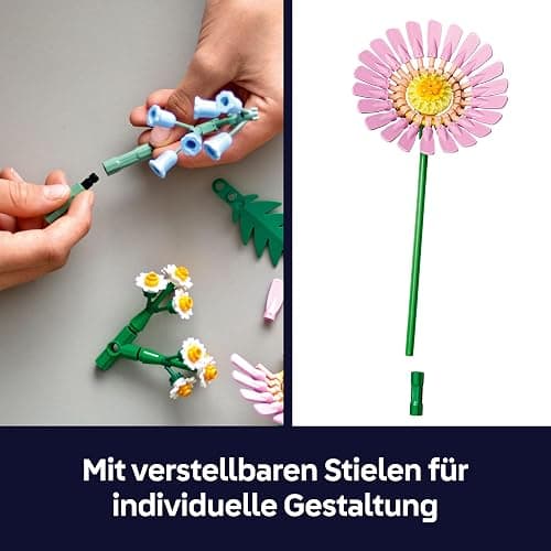 LEGO Botanicals Kleiner Sommerstrauß - Kunstblumen Set mit Glockenblumen, Gänseblümchen, Tulpen & mehr - Spielzeug für Mädchen und Teenager ab 9 Jahren - Weihnachtsdeko - Geschenk für Kinder - 10347 thumbnail 8