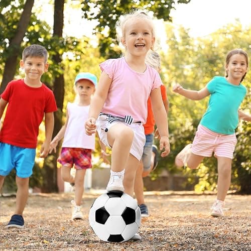 Soccer Ball Size 5 Size 4 Size 3 Size 2 with Pump Deflated - Single, 2 or 3 Pack Operation Christmas Bulik Items - Official Size & Weight Training Ball - Gift for Toddler Kids Boys Girls Youth Adult thumbnail 3