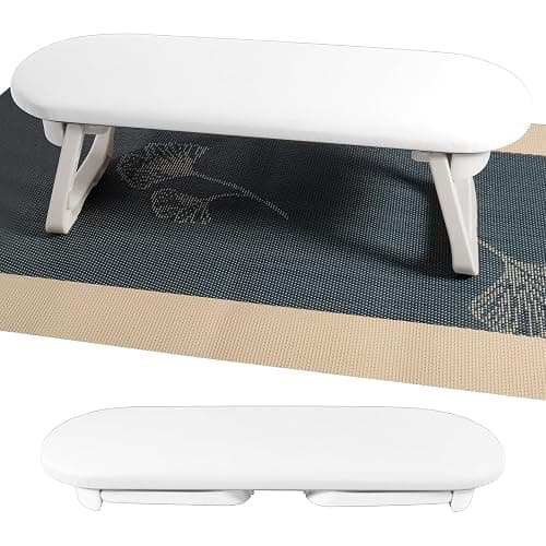 Diesisa Nail Arm Rest, Foldable PU Leather Nail Hand Rest For Manicure, with Soft Nail Mat for Table, Soft Hand Rest for Acrylic Nails/Nail Hand Pillow for Manicure Salon Use-white - White thumbnail 7