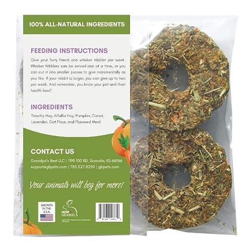 Whisker Nibblers Pumpkin Carrot Treats for Rabbits, Guinea Pigs and Small Animals thumbnail 2