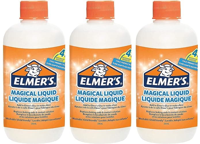 Elmers Glue Slime Magical Liquid Activator Solution, 8.75 fl. oz. Bottle - Great for Making Slime, 3 Pack - Image 1
