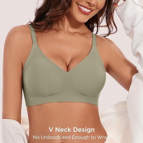 habibee Bra for Women No Underwire Comfort Seamless Bras Push Up Wireless Bras Full Coverage Bralettes, Bra Extender thumbnail 4