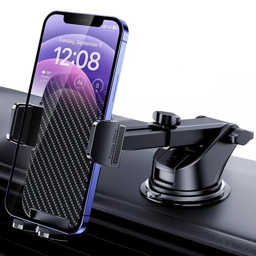 Qifutan Phone Holders for Your Car with Newest Military-Grade Suction Phone Stand for Car [Super Stable] Automobile Car Mount for iPhone Universal Car Dashboard Windshield Mount Fit iPhone Smartphones - Image 1