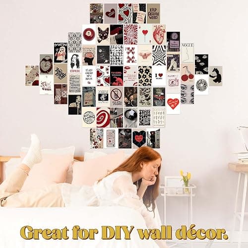 60 pcs Downtown Girl Room Décor, Coquette y2k 2000’s Grunge Posters, TV Girl Lana Del Rey Retro Music Wall Art for Bedroom, Trendy Vintage Funky College Dorm Wall Collage Kit Aesthetic Pictures thumbnail 7