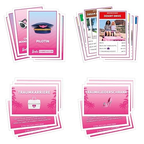 Monopoly Barbie Edition, das Klassische Brettspiel inspiriert von Barbies Traumwelt und ihren Abenteuern, originelles für Kinder und Teenager thumbnail 5