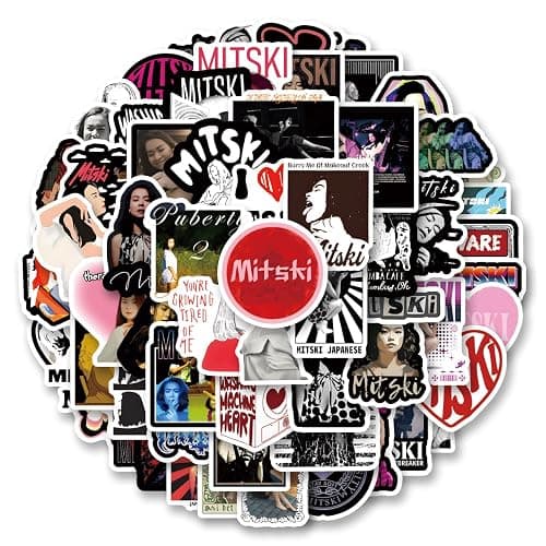 64pcs Mitski Stickers American Singer-Songwriter Stickers for Cartoon Cute Girls Boys Teenagers Adult Water Bottles Laptop Suitcases Birthday Toy Decoration Kids Holiday Party - Image 1