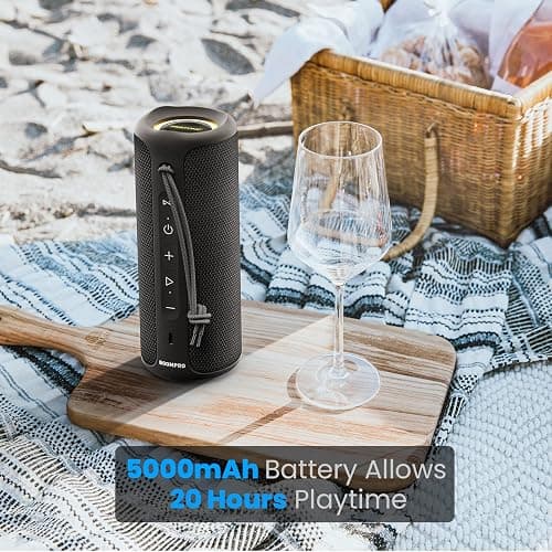 MIATONE Bluetooth Speakers 36W Portable Speaker with Stereo Sound Bass, Bluetooth 5.3 Wireless USB Type C Outdoor, 5000mAh 24H Playtime IPX7 Waterproof, Boy Friend Gifts for him (Black) thumbnail 3