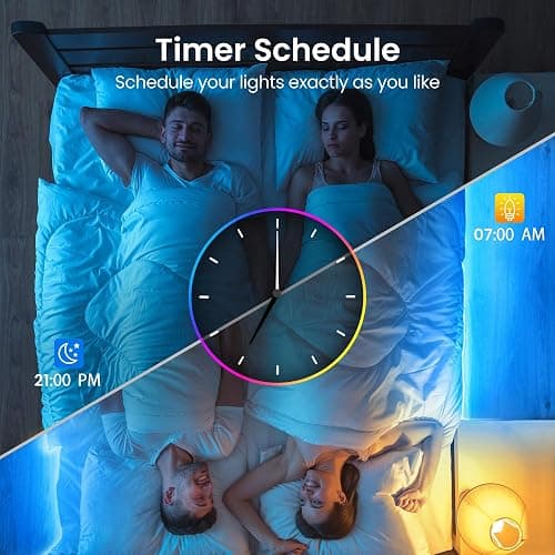 TJOY 100FT Smart Led Strip Lights for Bedroom Alexa Compatible Wireless RGB | Music Sync, RGB Color Changing Lights for Room Decor(APP+Remote+Voice control) thumbnail 5