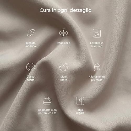 Momcozy fascia neonato, fascia per neonati con anello facile da indossare, fascia per il trasporto traspirante a mani libere, marsupio regolabile da 3,6 kg a 15 kg, Nero thumbnail 7