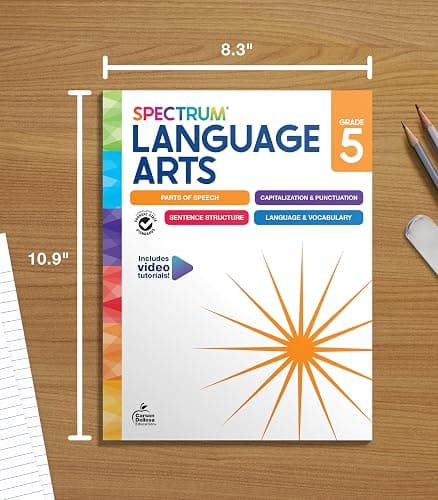 Spectrum Language Arts 5th Grade Workbook, ELA Books for Kids Ages 10-11 Covering Parts of Speech, Vocabulary, English Grammar, Sentence Structure, and More, Classroom or Homeschool Curriculum thumbnail 8