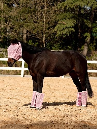 Tackmore Horse Fly Boots, Loose-Fitting Breathable Mesh Fly Leggings for Horses, Anti-Sag Stomp-Reducing Set of 4 thumbnail 5