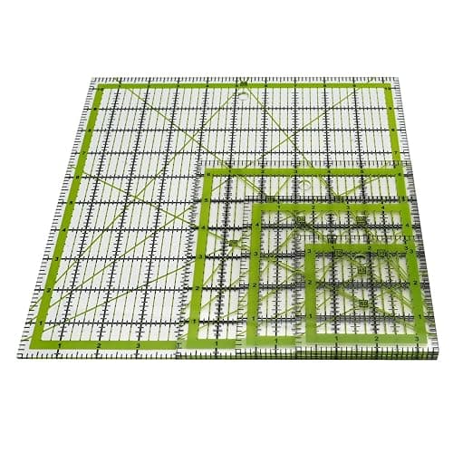 Quilting Rulers,Sewing Ruler,4 Piece Acrylic Square Quilting Templates,Clear Precision Ruler for Quilting Sewing,Tools Supplies Accessories Green(3.5"x3.5" 5"x5" 6.5"x6.5" 10.5"x10.5") thumbnail 4