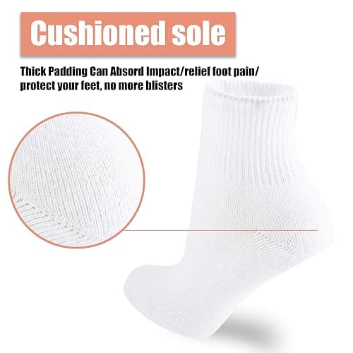 NevEND 6 Pairs Women's Mini Crew/Ankle Cotton Athletic Socks with Thick Cushioned 9-11 thumbnail 6