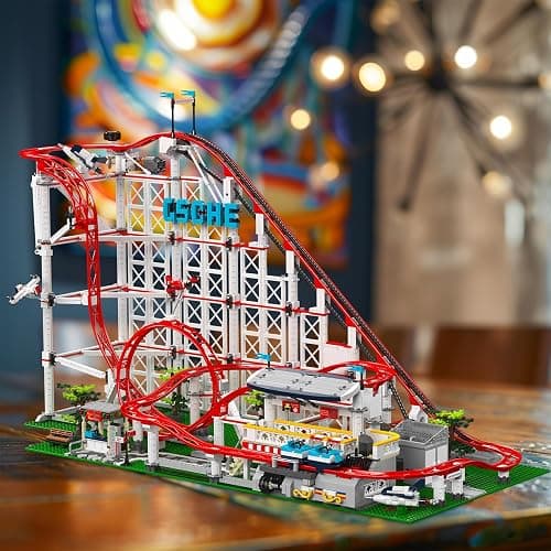 UROINT Roller-Coaster Building Set, Motorized Electric Train Track, City Amusement Park Model Toy for Boy Girl Ages 6 7 8 9+, Birthday Gifts for Adult Kid Teen, Theme Construction Collection 3646pcs thumbnail 6