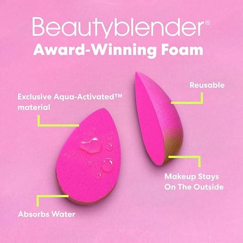 Beautyblender® | Original Pink Beauty Blender 2-Piece Bundle for Blending Foundations, Powders, and Creams, Super-Soft Foam for Streak-Free Application, Made in the USA, Reusable, Washable thumbnail 6
