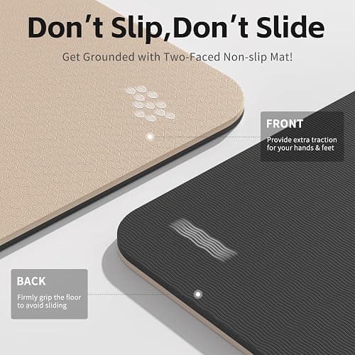 PAIDU Yoga Mat 8mm Super Thick TPE Fitness Mat | SGS Certified | Non-Slip, Odorless & Tear-Resistant | Unisex with Strap | for Yoga, Pilates, Meditation & Home Workouts thumbnail 3