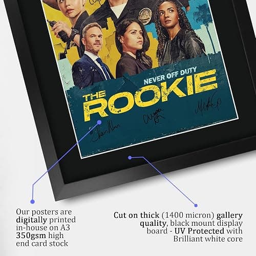 HWC Trading The Rookie (2018) Nathan Fillion Gifts Printed Signed Autograph Poster for TV Memorabilia Fans - 16" x 12" Framed thumbnail 4