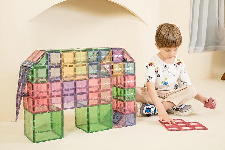 MEGAGONTILES 120PCS Premium MagneticTiles, Magnet Tiles, STEM AUTHENTICATED, Magnetic Blocks, Magnet Tiles, Magnetic Building Blocks, Magnets for Kids, MagneticTile Toy Boys Girls Age 3 4 5 6 7 8 thumbnail 6