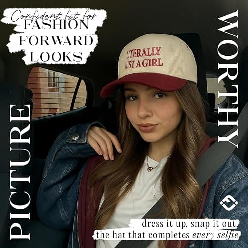 Funky Junque Two Tone Vintage Trucker Hats Men Women Corduroy Trendy Embroidered Baseball Cap Snapback Funny Gifts thumbnail 2