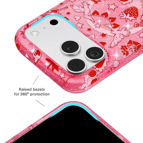 VELVET CAVIAR Case for iPhone 17 Pro | Compatible with MagSafe | 10ft Drop Tested | Protective Valentine's Day Cases | Be Mine Glitter thumbnail 5