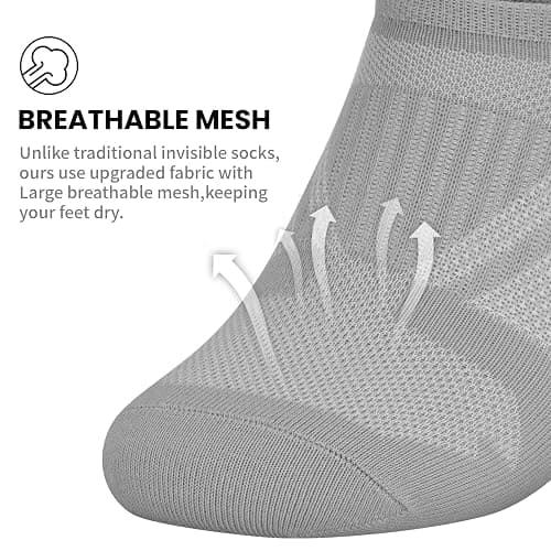 wernies No Show Socks Women - 8 Pairs Ankle Socks for Women, Low Cut Socks Short Cotton Socks, Invisible Casual Socks thumbnail 3