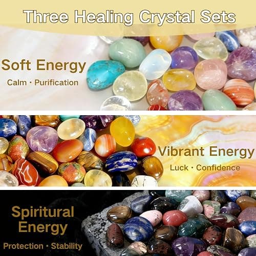 132PCS Multicolor Healing Crystals Gem Stones,0.4inch Polished Crystal Chip | 18 Types Natural Gemstones rocks,Crystals and Healing Stones for Jewelry Making,Reiki,Meditation,Witchcraft,Craft&Home Decor thumbnail 3