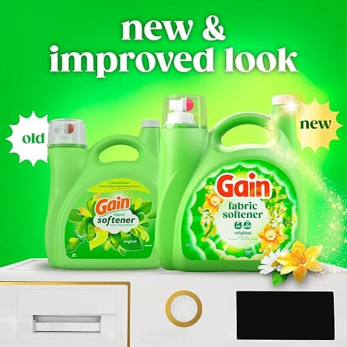 Gain, Liquid Laundry Fabric Softener, Laundry Conditioner, Long Lasting Scent, Softens, Freshness, Helps with Static & Wrinkles, Original Scent, 140 fl oz (Packaging May Vary) thumbnail 2