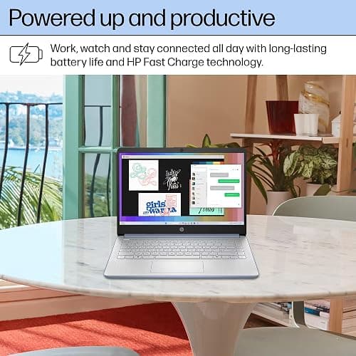 HP 14 Laptop Student Business 2025 Flagship Computer, AI Copilot, 4-Core 13th Gen Intel CPU, 16GB RAM 628GB Storage (128GB UFS+ 500GB Ext), 1-Yr Office 365, Long Battery HubxcelAccessory Win 11S Blue thumbnail 8