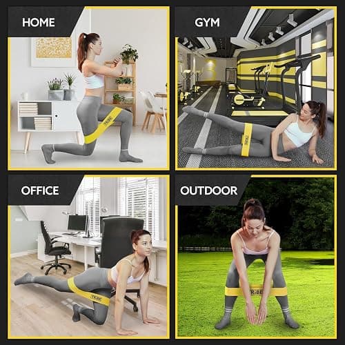 Tribe Lifting Fabric Resistance Bands for Glutes & Legs | 5 Fabric Workout Bands Set | Thick Booty Bands for Squats, Lunges, Hip Training, Physical Therapy & Home Workouts thumbnail 5