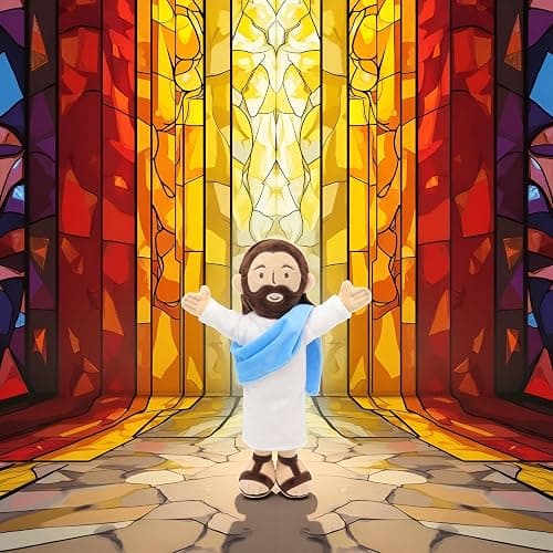 Yelakey 13" Jesus Plush, Jesus Stuffed Doll Plushie for Easter Christmas Church (Brown) thumbnail 10