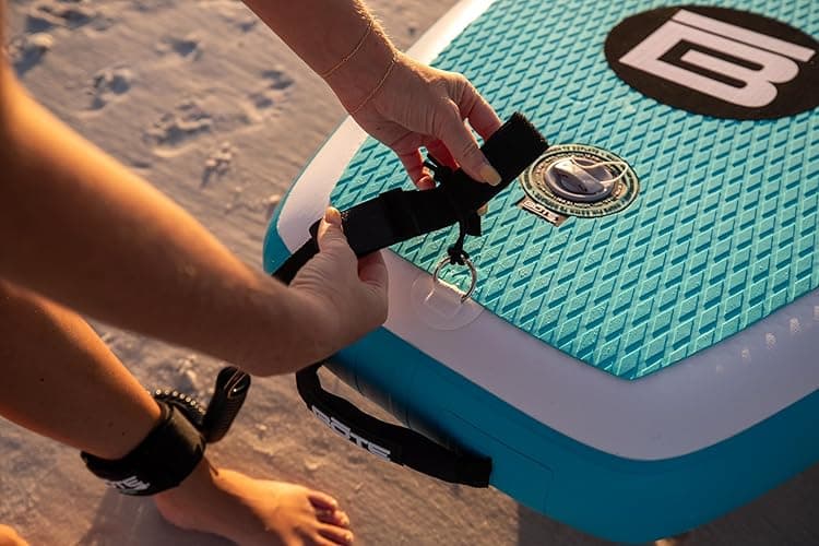 BOTE Wulf Aero Inflatable Stand Up Paddle Board Kit Includes Accessories Adjustable Paddle iSUP Travel Bag Blow Up Pump Safety SUP Coiled Leash Multiple Sizes - 11 FT 4 In - Native Dune thumbnail 4