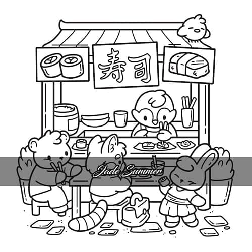 Japon Cosy - Jade Summer - Coloriages zen et mignons pour adultes pour se détendre - Cosy colo thumbnail 5