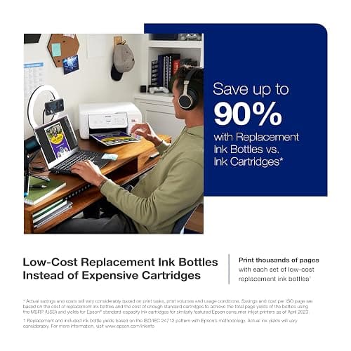 Epson EcoTank ET-2800 Wireless Color All-in-One Cartridge-Free Supertank Printer with Scan and Copy â€“ The Ideal Basic Home Printer - White, Medium thumbnail 2