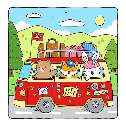 Fuzzy Friends: Super Cute Coloring Book for Adults and Teens Featuring Adorable Animals Characters (Fuzzy Friends Coloring) thumbnail 5