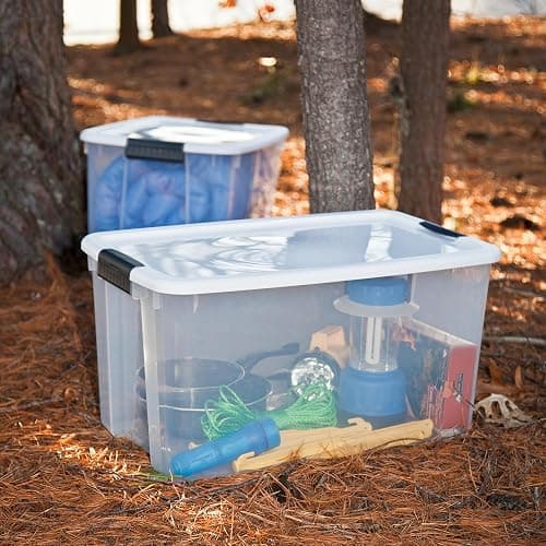 Sterilite 4 Pack Ultra Latching Box, Storage Bins with Lids, Clear Plastic, 70 Quart - Heavy-Duty Organizing Containers for Closet, Bathroom, and Office thumbnail 2