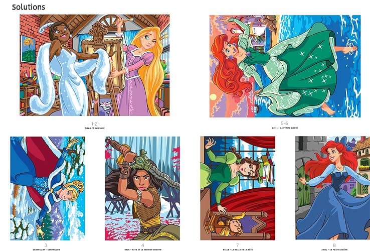 Coloriages mystères Disney - Princesses Tome 2: Colorie les chiffres et découvre l'image thumbnail 3