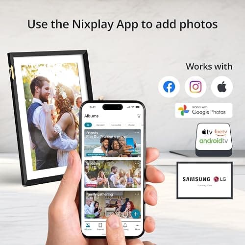 Nixplay AI-Enhanced Digital Picture Frame | Stunning HD Touch Screen Display | Perfect Digital Picture Frame for Gifting | Auto-Rotation Feature, Securely Share Photos/Videos via Email or App | 10.1" thumbnail 5